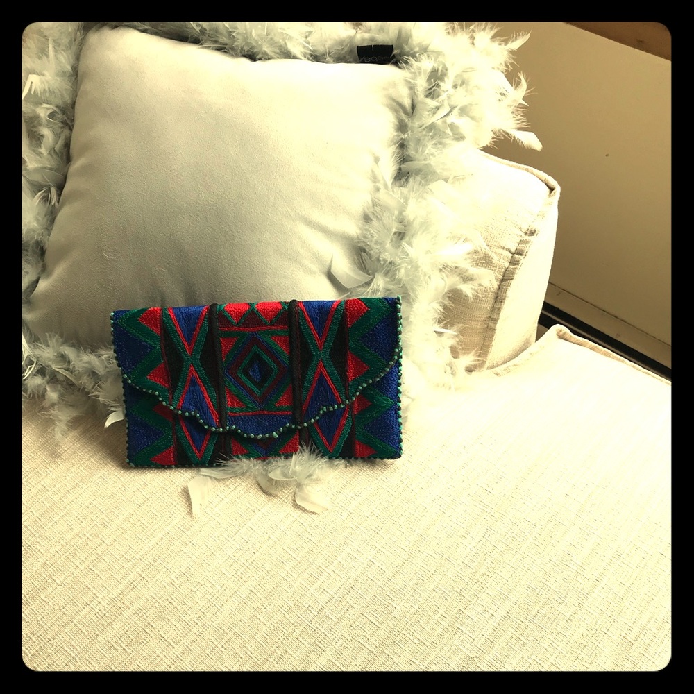 Used multicolored clutch